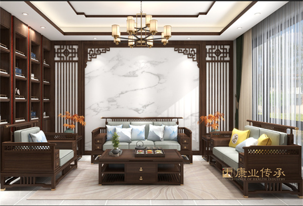 新中式沙发组合